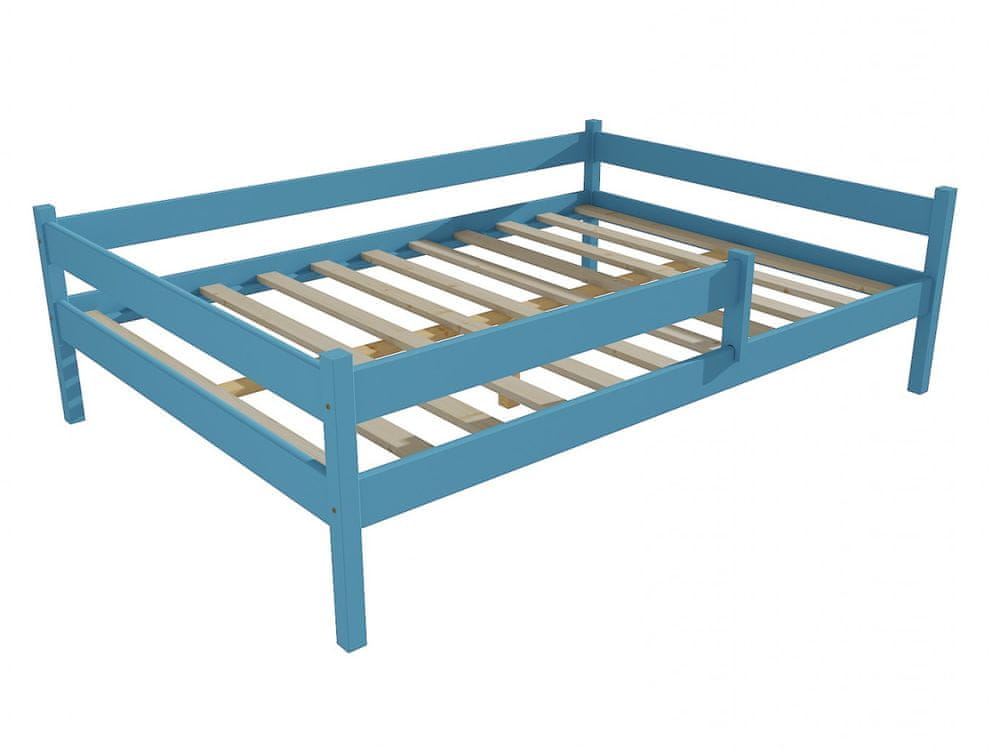 eoshop Detská posteľ DP 027 XL so zábranou (Rozmer: 160 x 200 cm, Farba dreva: farba modrá)